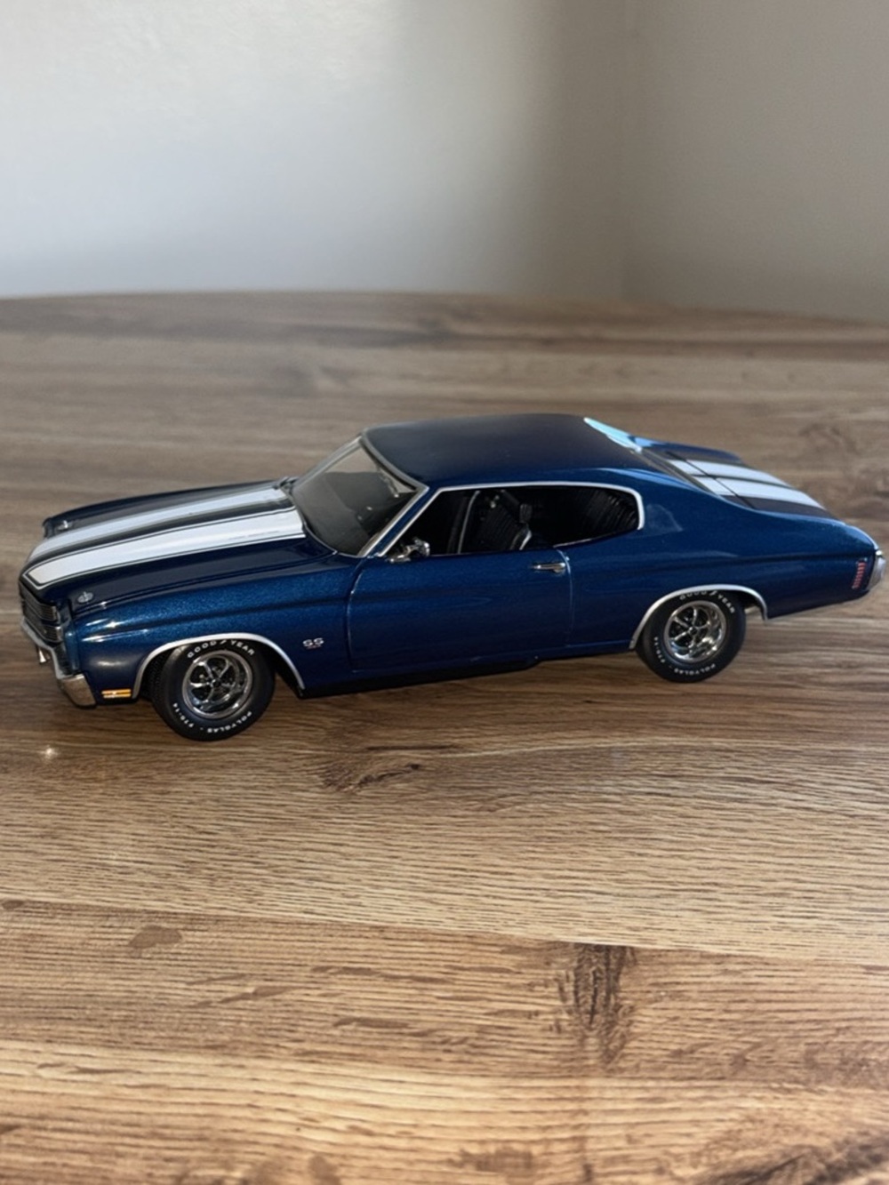Franklin 1/24 - Chevrolet Chevelle SS 454 1970 Metallic Blue Diecast Model Car